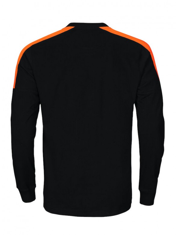 Projob 2020 T-Shirt Lange Mouwen met Fluo Inzetstukken Zwart/Oranje