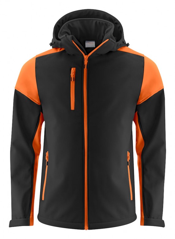 Printer Prime Softshell Zwart/Oranje