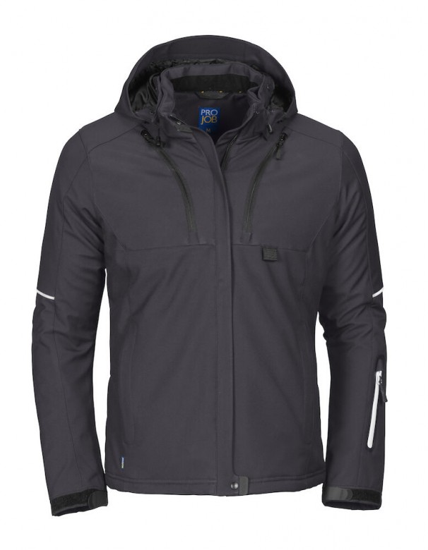 Projob Prio 3412 Softshell Jas Dames Grijs