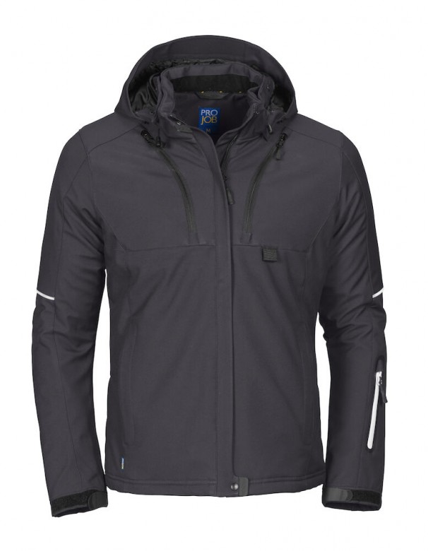 Projob Prio 3413 Gevoerde Softshell Jas Dames Grijs