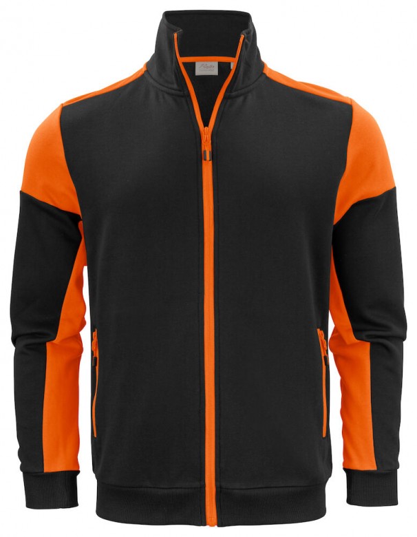 Printer Prime Sweatvest Zwart/Oranje