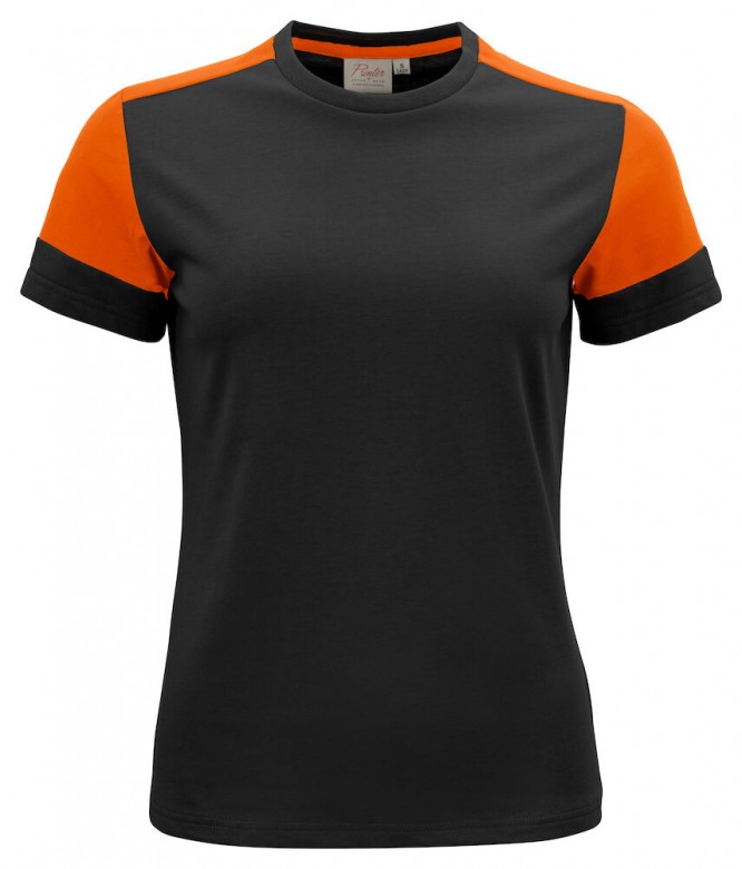 Printer Prime T Lady T-Shirt Zwart/Oranje