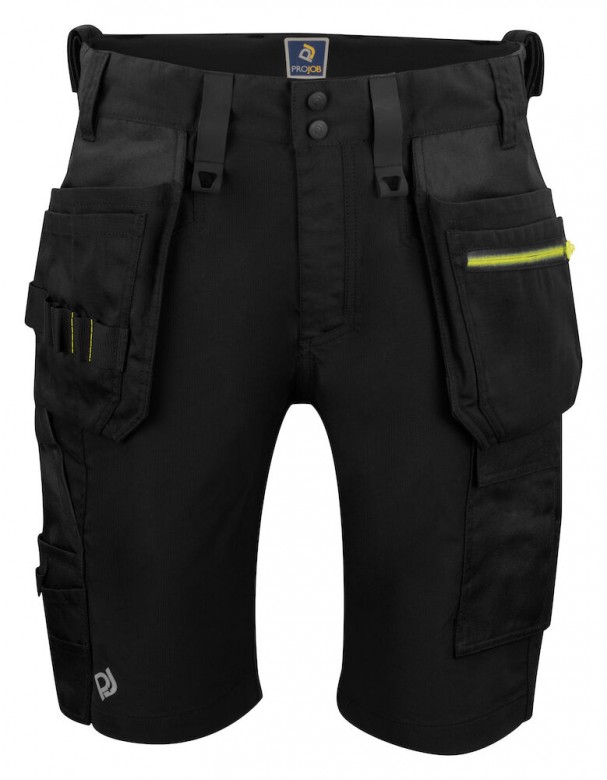 Projob 5558 Stretchshort met Spijkerzakken Zwart