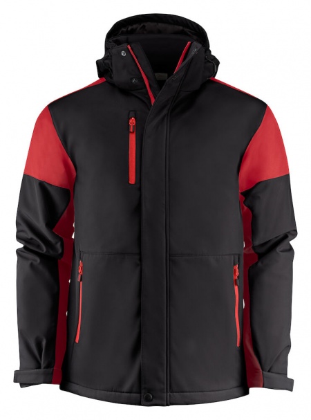 Printer Prime Padded Softshell Zwart/Rood