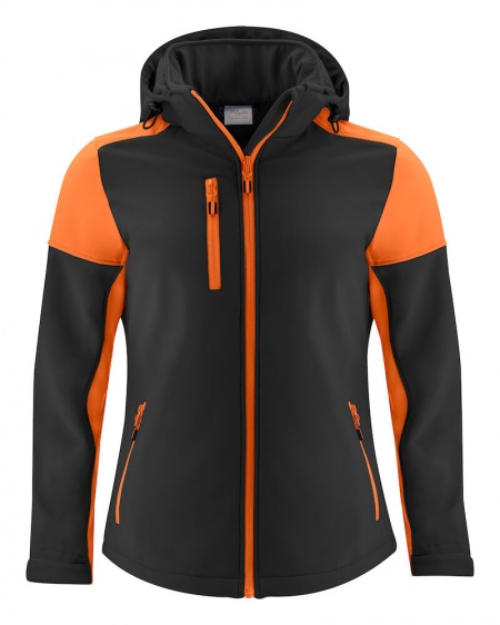 Printer Prime Softshell Lady Zwart/Oranje