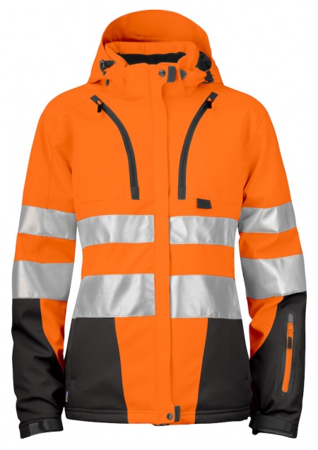 Projob 6424 Gevoerde Signalisatie Softshell Dames ISO20471 Klasse 3 