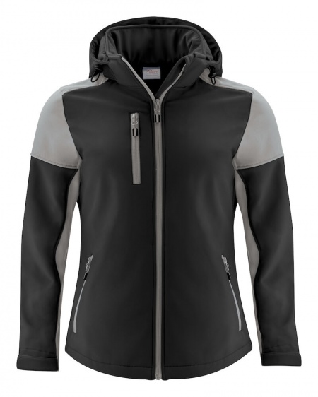 Printer Prime Softshell Lady Zwart/Staalgrijs